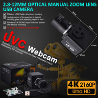 1 x RAW Customer Returns ELP 4K Web Camera, Ultra HD IMX317 USB Camera with 5-50mm Zoom Lens, PC Mini Web Camera Support 3840x2160 30fps, 2160P USB Video Conference Webcams for Windows Linux USB4KHDR01-MFV 5-50  - RRP €121.01