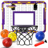 5 x Brand New Mini basketball hoop indoor for children - gift for boys 6 8 10, mini basketball hoop room with 4 basketballs, basketball hoops door set, sports toy gift for boys outdoor indoor purple  - RRP €132.8