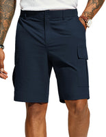 1 x Brand New PaulJones Men s Shorts Cargo Pants Men Short Summer Light Dark Blue S - RRP €31.07