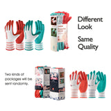 1 x RAW Customer Returns COOLJOB Women s Gardening Gloves, 6 Pairs Breathable Rubber Coated Garden Gloves, Protective Work Gloves for Outdoor, Red Green Half Dozen M  - RRP €30.0