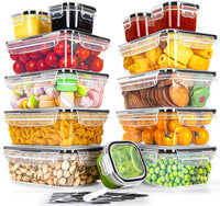 1 x RAW Customer Returns GoMaihe food storage containers with lids, Tupperware containers, set of 13, airtight plastic storage containers, storage box for kitchen, small freezer containers, microwave, dishwasher and freezer safe, BPA-free - RRP €28.99