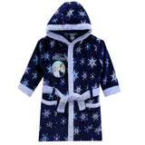 1 x RAW Customer Returns Disney Frozen Elsa and Anna Dressing Gown for Girls Blue Bathrobe for Girls 7-8 Years - RRP €30.79