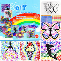 9 x Brand New DNGH Diamond Painting Kids Mermaid Princess Butterfly DIY Mosaic Painting SunGemmers Kit for Girls Crafts 5 6 7 8 9 Years Old - RRP €172.8