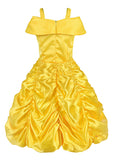 1 x RAW Customer Returns JerrisApparel Princess Belle Carnivals Costume Dress for Girls 5 Years, Yellow with Accessories  - RRP €27.62