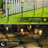 1 x RAW Customer Returns Solar lamps for outdoor garden, waterproof solar lights with warm white tungsten light, winter-proof garden lamps with automatic on off for outdoor areas such as patio, lawn, yard and paths 4 pieces  - RRP €34.27