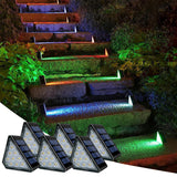 1 x RAW Customer Returns Solar lamps for outdoor garden, 6 pieces, warm white stair light, waterproof solar lights, LED lighting for outdoor stairs, steps, fence, garden, yard, terrace, gutter, path, decoration RGB 6 pieces  - RRP €30.24