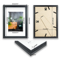 10 x Brand New LOKCASA 20x20 picture frame rustic brown, glass pane, set of 3 wall and table picture frames - RRP €204.0