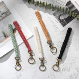 4 x Brand New AOKSUNOVA Lanyard Braided Short Key Chain Macrame Set Key Chain Wrist Mint Green Black 2 Pieces - RRP €110.4