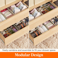 1 x RAW Customer Returns Lifewit Closet Drawer Organizer Dividers for Underwear, 4 Pieces, Foldable Dresser Organizer and Storage Containers for Storing Lingerie, Bras, Underwear, Light Gray - RRP €16.99