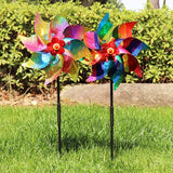 1 x RAW Customer Returns Yezirzax Pack of 5 Pigeon Repellent Wind Wheel Magic Windmill Orchard Reflective Wind Wheels Bird Repellent Bird Deterrent Wind Wheel Decoration Garden for Protect Garden Multi-Colour 2  - RRP €8.66