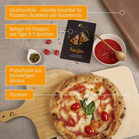 1 x RAW Customer Returns Amazy pizza stone including bamboo pizza shovel, permanent baking foil and insert The ultra-heat-resistant bread baking stone gives your pizza the original Italian taste of crispy stone oven pizza - RRP €30.99