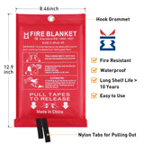 1 x RAW Customer Returns KITOSUN Fire Blankets for Emergencies in Kitchens and Homes - Fiberglass Felt Fire Extinguishers for Stoves Garages Offices, Camps Motorhomes 1M x 1M, 4  - RRP €27.99