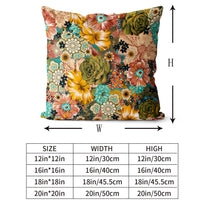 1 x Brand New Snylcce Set of 2 Spring Boho Cushion Covers Decorative Pillows 50 x 50 Velvet Soft Cushion Cover Bohemian Retro Ethnic Decorative Cushion Cover Throw Pillow Cases for Sofa Bedroom Living Room Home Blossom 2 - RRP €17.88