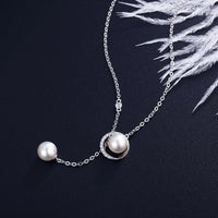 1 x RAW Customer Returns jiamiaoi necklace silver ladies pearl necklaces for women necklace silver 925 with pearl pendant silver ladies necklace silver chain with pearls 925 silver chain ladies with pendant necklace silver women - RRP €49.99