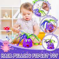 6 x Brand New Hair Pulling Sound Toy, Sensory Monster Toy, Creative Decompression Hair Pulling Sound Toy, Squishy Squeeze Toy, Stress Toy for Kids Purple-Blue  - RRP €115.2