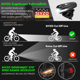 1 x RAW Customer Returns StVZO approved bicycle light set USB battery, LED bicycle lighting 2021 model bicycle lamp, bike light bicycle lighting set INCL. front lights rear lights, for children and adults - RRP €30.24