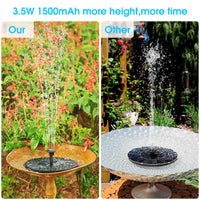 1 x RAW Customer Returns AISITIN 2PCS 3.5W Solar Fountain Pond Pump with Panel Built-in Battery Water Pump Floating Fountain Pump with 6 Fountain Styles for Garden, Bird Bath, Pond, Fish Container - RRP €39.38