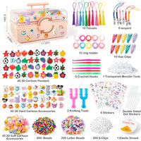 1 x RAW Customer Returns Sundaymot 16000 Loom Bands Set, DIY Friendship Bracelets with Beads Hooks Charms Storage Box Accessories, Birthday Christmas Toy Craft Gift for Kids Girls Boys - RRP €27.99