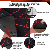 1 x RAW Customer Returns SHACOS Gaming Floor Protection Mat for Hard Floors Carpet Scratch-Resistant Non-Slip Black Chair Mat Gaming Floor Mat Office Chair Mat Chair Mats with Lip Office Chair Mat 90x120 cm Red - RRP €19.82