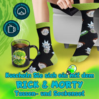 1 x RAW Customer Returns RICK AND MORTY, Porcelain, Mug and Socks Pickle Rick Coffee Mug Gift Set - RRP €17.14