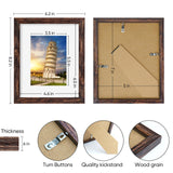 1 x RAW Customer Returns Nacial Set of 4 brown picture frames 10 x 15 cm with passe-partout, picture frame 13 x 18 cm without pass-partout with acrylic glass, removable wooden picture frame for collages, portraits, comics - RRP €16.78