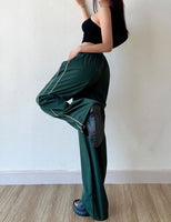 1 x Brand New GRMLRPT Women s Cargo Pants Y2K Baggy High Waist Wide Leg Low Waist Aesthetic Vintage Oversized Harajuku 105s Casual Pants Streetwear Track Pants Teenager Girls Elastic Waist Wide Green, L  - RRP €27.6