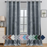 1 x RAW Customer Returns Ystyle velvet curtains set of 2, thermal curtain cold protection, opaque curtains with eyelets, blackout curtains, thermal curtain heat protection, blackout curtains for the living room, dark grey - RRP €46.8