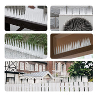 1 x RAW Customer Returns OFFO Bird Repellent Spikes Pigeon Repellent Spikes to Keep Bird or Animals Away, Fence Spikes of Bird Deterrent Covers 2.4 m, Matt Clear - RRP €23.46