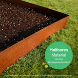 1 x RAW Customer Returns UNIGARDIA lawn edge made of Corten steel 10 m - metal bed edging 14 cm high - easy assembly - bed edging with rust, 1 pair of assembly gloves included - RRP €70.58