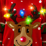 1 x RAW Customer Returns JOYIN Women s LED Lighted Reindeer Ugly Christmas Sweaters with Integrated Lights, X-Large. - RRP €43.99