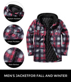 1 x RAW Customer Returns GLESTORE Lumberjack Jacket Men s Flannel Shirt Jacket Lined Thermal Shirt Winter Long Sleeve with Hood Checked Lumberjacket Black and Red XL - RRP €48.99