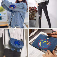 1 x RAW Customer Returns Iron-on patches for children, 13 pieces of patches for ironing on, universe patches, applique patches for ironing on for DIY T-shirt jeans clothing bags, patches color mix-13PCS  - RRP €9.06