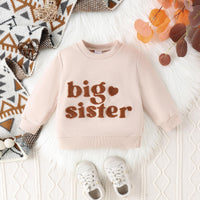 1 x RAW Customer Returns Big Sister Little Sister Matching Outfits Big Sister Sweater Sweatshirt Lil Sis Long Sleeve Romper for Girls Baby, Beige Big Sis, 2-3 Years - RRP €24.0