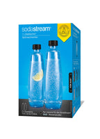 1 x RAW Customer Returns SodaStream 1 Liter Bipack Glass Bottles Compatible with Duo Carbonator 2 x 1L, Black, 10 x 19.5 x 29 - RRP €27.5