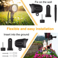 1 x RAW Customer Returns MEIKEE Outdoor Garden Spotlights, Outdoor Projector Spotlight 500LM 7W 85 265V AC, IP66 Waterproof, Warm White 2700K, Landscape Light for Lawn Terrace Garden Path Patio - 2 Pieces - RRP €24.22