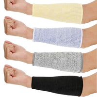 1 x RAW Customer Returns 4 Pairs Arm Sleeves for Thin Skin Arm Guards Burn Resistant Protective Cover Forearm Sleeve for Women Men Black, Purple, Grey, Beige, 20cm  - RRP €21.59