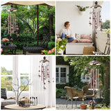 1 x RAW Customer Returns JNUYISW Wind Chimes for Outdoors, Hanging Flamingo Metal Chimes 91cm 4 Tubes Outdoor Wind Chimes Indoor Chimes Garden Decoration for Patio Lawn Backyard Room Balcony Decoration, Golden - RRP €19.24