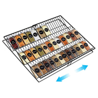 1 x RAW Customer Returns Housolution spice rack drawer made of metal, spice organizer drawer from 30cm to 60cm extendable, spice insert drawer spice drawer organizer spice storage drawer - RRP €25.99