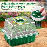 2 x Brand New Astaron 12 Pack Seed Starter Trays, Thick Seedling Starter Kits with 144 Cell Plant Starter Kit with Mini Indoor Humidity Dome Greenhouse - RRP €38.4