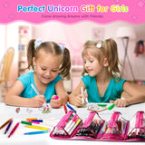 1 x RAW Customer Returns Hot Bee unicorn gifts for girls 3 4 5 6 7 years, glitter pens girls 3 4 5 6 7 years, painting set for children 3-7 years, painting case for children - RRP €25.99