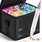 1 x RAW Customer Returns Ohuhu Marker Pens, Dual Tip Brush Fine Tip Alcohol Based Marker Pens for Artists with Carrying Case for Adult Coloring Illustration, Honolulu B Series - RRP €109.18