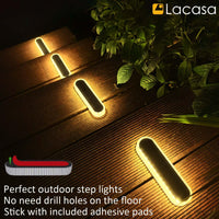 1 x RAW Customer Returns Lacasa Solar Floor Lights Outdoor, 40LM 4 Pack Solar Lights for Outdoor Warm White Solar Lamps IP68 Waterproof LED Path Lights with Auto ON OFF Light Sensor for Garden Lawn Patio Yard Driveway - RRP €41.74