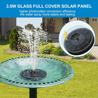 1 x RAW Customer Returns SZMP Solar Fountain with 3.5W 100 Glass, 2024 Upgraded Solar Pond Pump Built-in 2000mAh Battery Water Pump Solar Floating Fountain Pump with 8 Effects for Garden, Bird Bath, Fish Tank - RRP €27.22