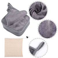 39 x Brand New 9 Pieces Reusable Makeup Remover Pads, 15 X 15cm Microfiber Cloths Makeup Remover Wipes, Microfiber Towel with Storage Bag Grey  - RRP €260.52