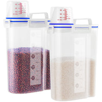 1 x RAW Customer Returns HNNJCK Set of 2 cereal storage containers kitchen, airtight storage box for washing powder flour dog food detergent, cereal muesli container dispenser container storage containers pouring containers - RRP €20.16