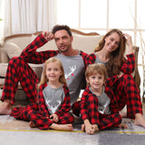 12 x Brand New Amissz Family Christmas Pajamas Dad Mom Kids Baby Romper Chrismas Sleepwear Home Suit with Santa Print Gray for Dad L - RRP €299.88