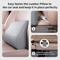 1 x RAW Customer Returns Livtribe lumbar cushion car, memory foam lumbar support cushion, ergonomic back cushion for car seats, office chair, wheelchair gray  - RRP €31.2