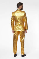 1 x RAW Customer Returns OppoSuits Men s Gold Party Suit - New Year s Eve and Christmas Party Costume - Golden Metallic - Includes Matching Jacket, Trousers and Tie - RRP €80.62