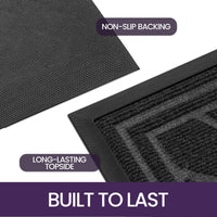 1 x RAW Customer Returns DEXI Outdoor Entrance Mat 60 x 90 cm, Waterproof Outdoor Entrance Mat, Washable Non-Slip Outdoor Doormat, Outdoor Carpet, Entrance, Front and Back Doors Black  - RRP €40.32