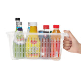 1 x RAW Customer Returns Kurtzy 8 PCS Refrigerator Organizer Kitchen Cabinet Storage Box with Handle - 32cm Length - Clear Plastic Containers for Refrigerator, Bathroom, Pantry, Kitchen, Freezer - RRP €22.74